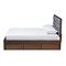 Baxton Studio Macey Grey Upholstered Walnut Finished King Size Storage Platform Bed 146-8196 - alternate 4